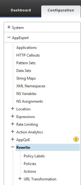 NetScaler Rewrite Actions