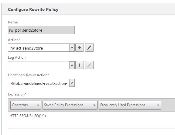 NetScaler Rewrite Actions