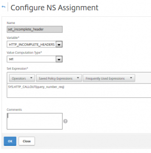 Citrix NetScaler: Creating an assignment for NetScaler variables