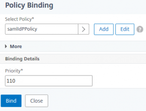 Citrix NetScaler ADC: binding a SAML IDP