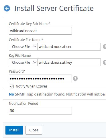 Importing Certificates into a Citrix ADC / NetScaler