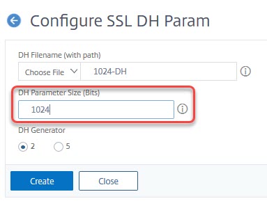 Creating a Diffie Hellman key for Citrix ADC / NetScaler