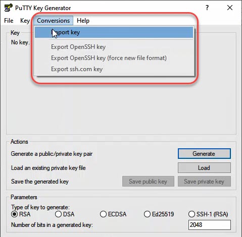 Importing a Citrix ADC / NetScaler key into PuTTY