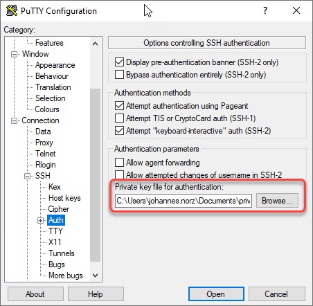 Add the Citrix ADC/NetScaler ssh key into PuTTY