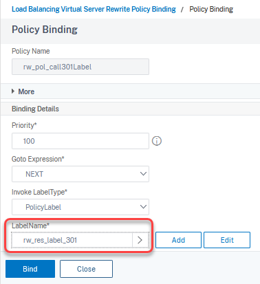 Citrix ADC / NetScaler: send a 301 - invoking the policy label