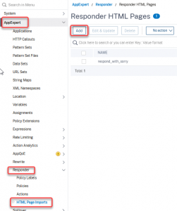Citrix ADC / NetScaler: Importing an HTML page to use in responder policies