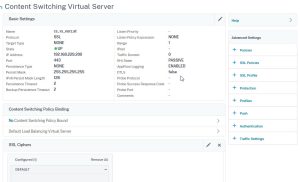Citrix NetScaler ADC content-switching server for the wordpress