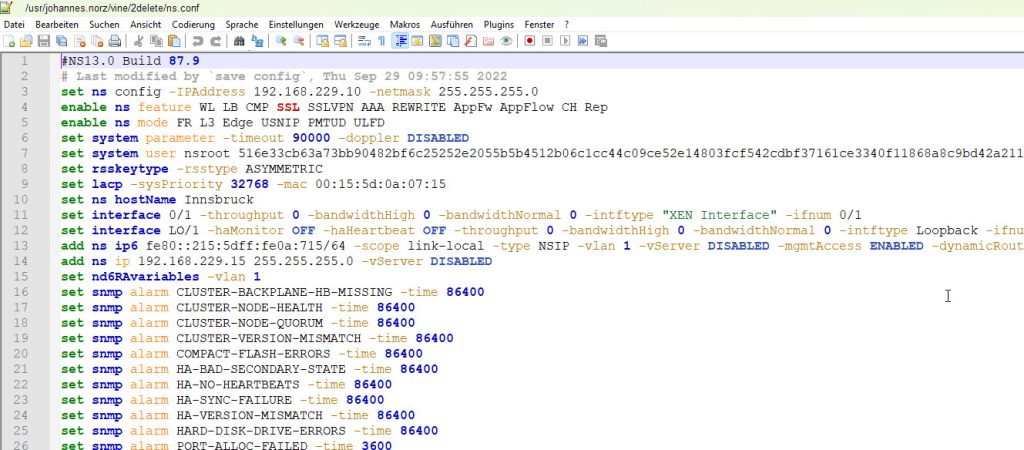 Citrix NetScaler Notepad++ Language Files v.2 for syntax highlighting