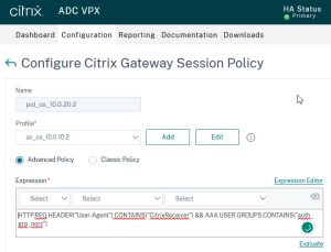 Select the right session policy in a Citrix NetScaler ADC nFactor flow deployment