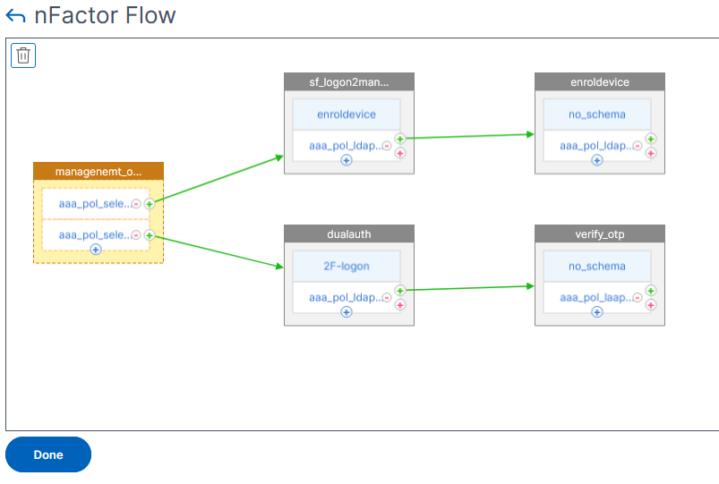 n-factor flow on a Citrix NetScaler for native OTP and Citrix StoreFront